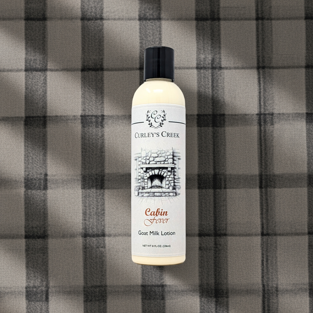 🌲 Cabin Fever | Nourishing Goat Milk Lotion | Handmade | Curley's Creek | Two Sizes