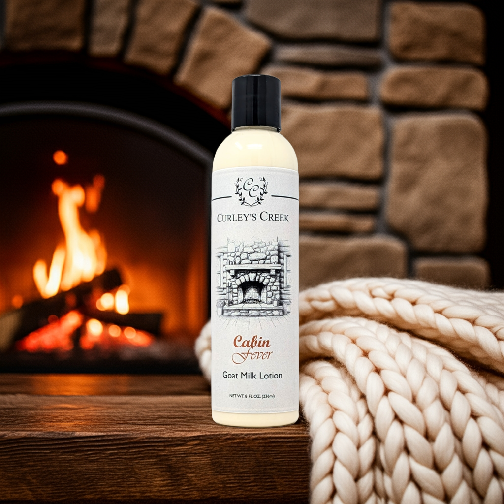 🌲 Cabin Fever | Nourishing Goat Milk Lotion | Handmade | Curley's Creek | Two Sizes