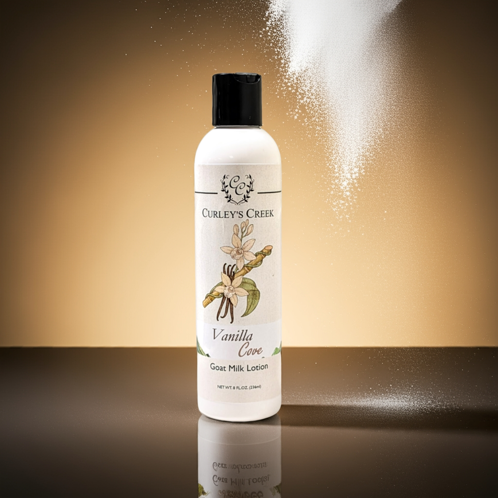🍦Vanilla Cove | Goat Milk Lotion | Handmade Natural Skincare | 4oz | 8oz | 16oz | Nourishing & Moisturizing | Curley's Creek