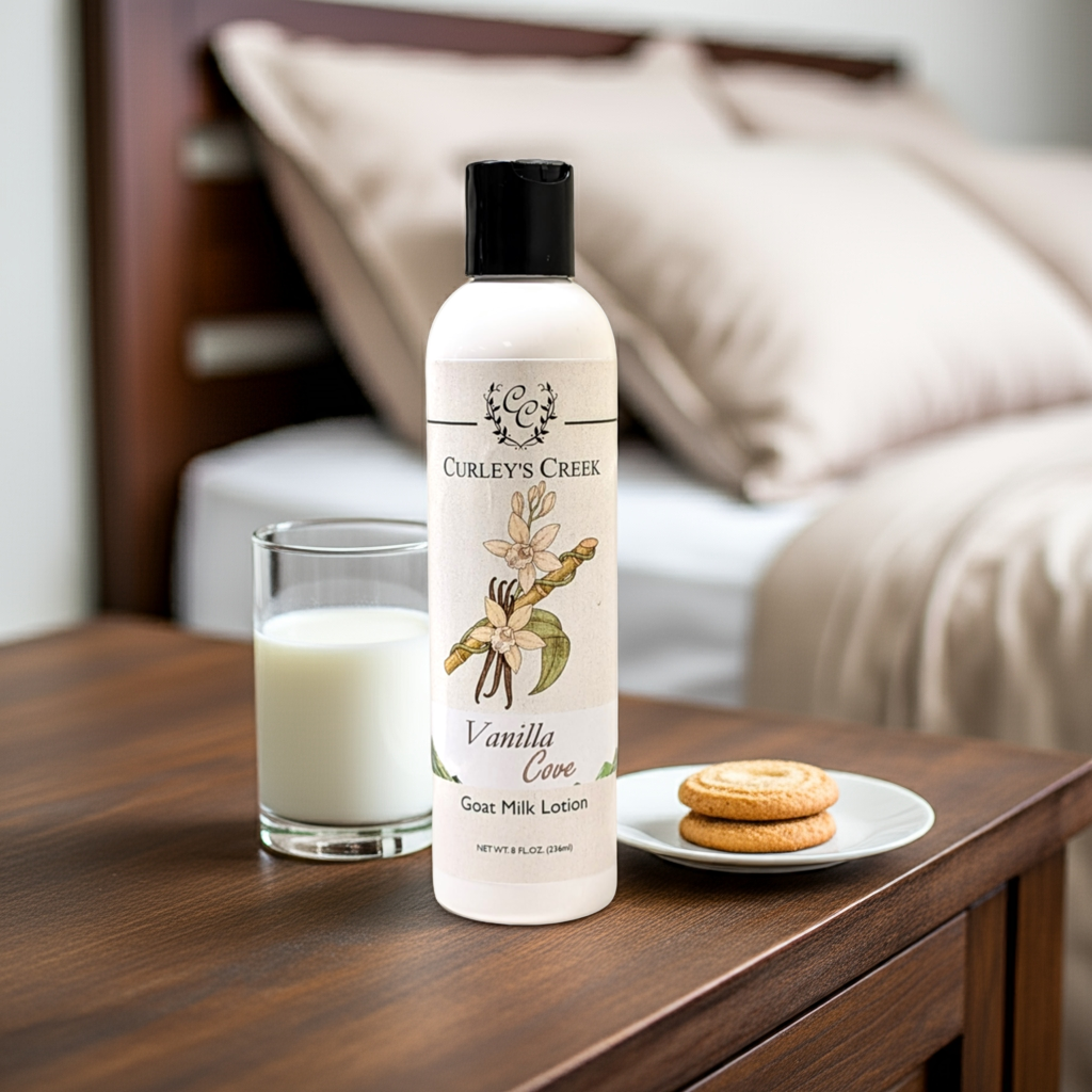 🍦Vanilla Cove | Goat Milk Lotion | Handmade Natural Skincare | 4oz | 8oz | 16oz | Nourishing & Moisturizing | Curley's Creek
