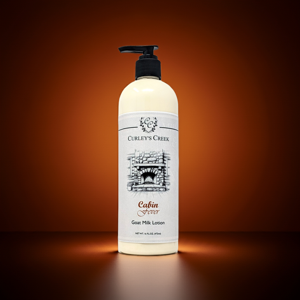 🌲 Cabin Fever | Nourishing Goat Milk Lotion | Handmade | Curley's Creek | Two Sizes