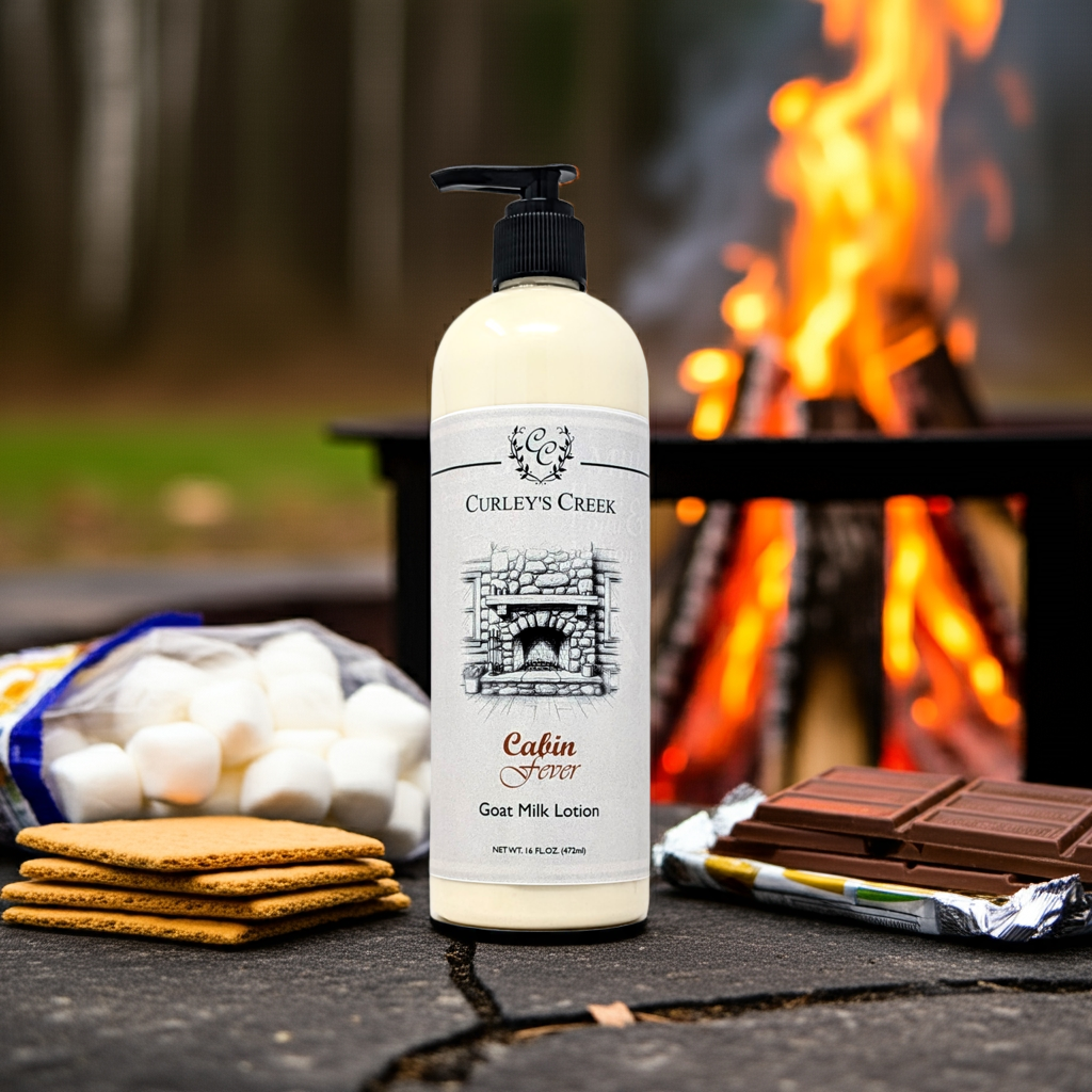 🌲 Cabin Fever | Nourishing Goat Milk Lotion | Handmade | Curley's Creek | Two Sizes