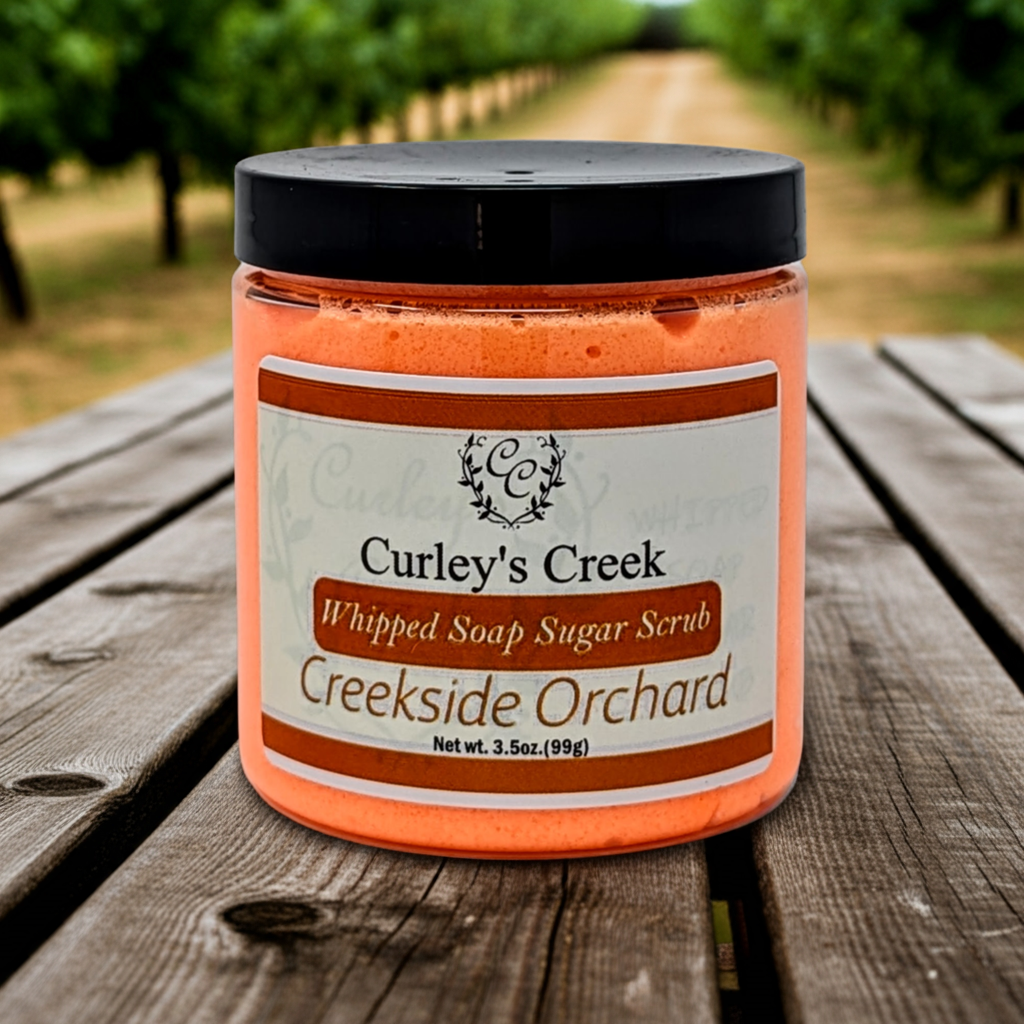 🍏 Creekside Orchard | Whipped Soap Sugar Scrub | Fresh Citrus Blend | 3.5oz | 7oz | Curley's Creek