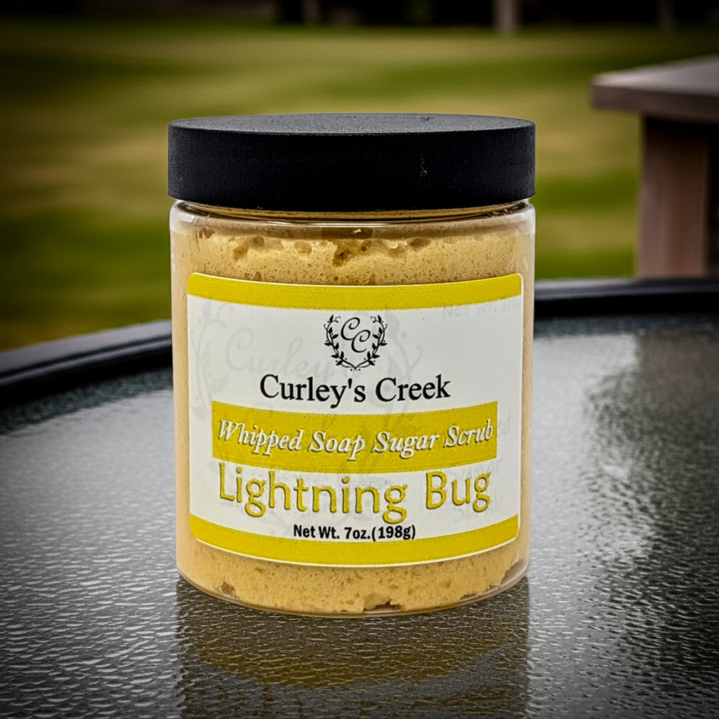 ✨ Lightning Bug | Whipped Soap Sugar Scrub | Fresh Citrus Blend | 3.5oz | 7oz | Curley's Creek