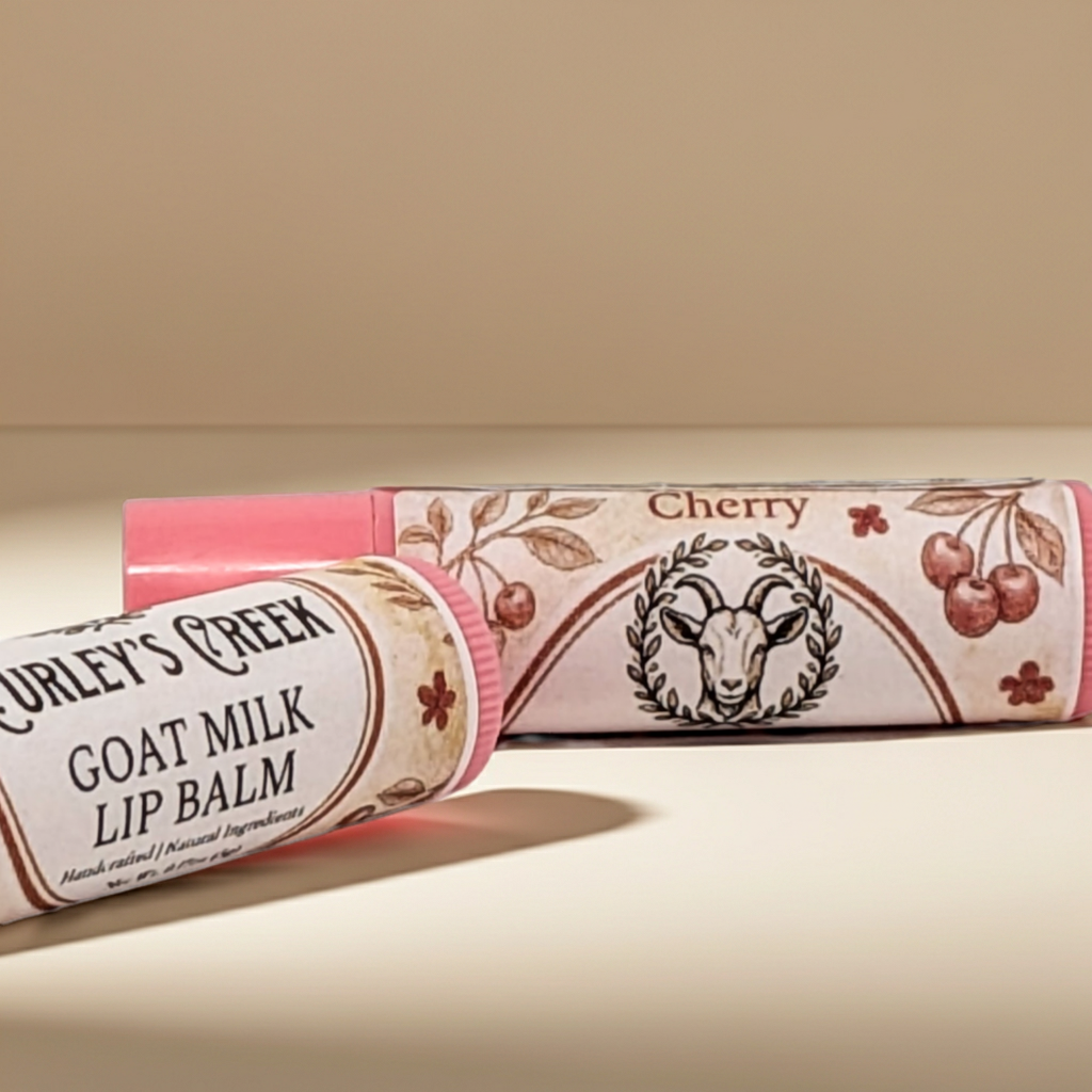 🍒 Cherry | Goat Milk Lip Balm | Handmade Natural Skincare | Curley’s Creek