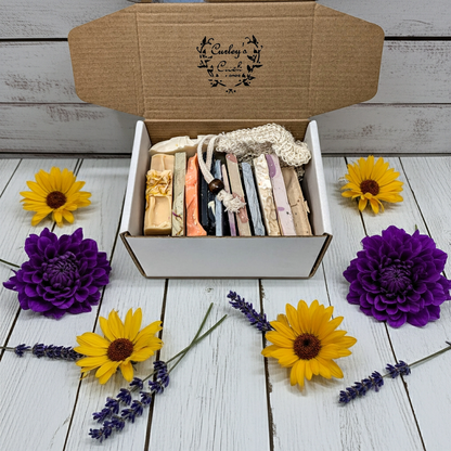 🌿 Odds and Suds Box | Goat Milk Soap Variety | Handmade Natural Skincare | 1.5 Pound Assortment | Curley’s Creek