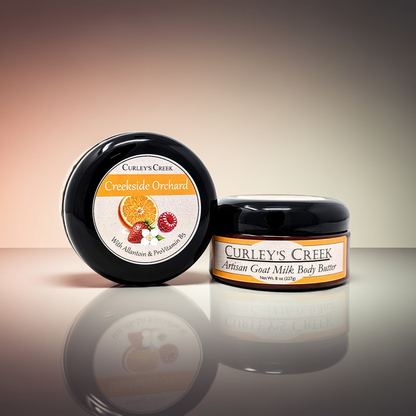 🍏 Creekside Orchard | Goat Milk Body Butter | Handmade Natural Skincare | Allantoin & Pro-Vitamin B5 | 8 Ounces | Curley's Creek