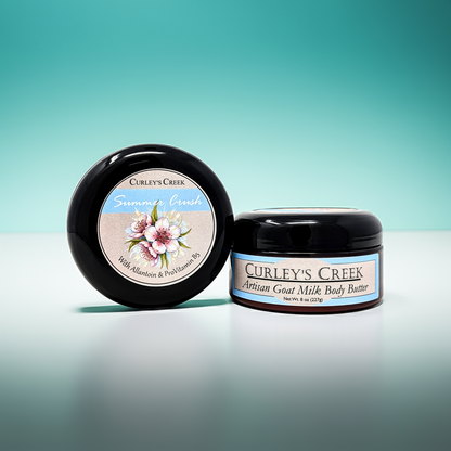 💖 Summer Crush | Goat Milk Body Butter | Handmade Natural Skincare | Allantoin & Pro-Vitamin B5 | 8 Ounces | Curley's Creek