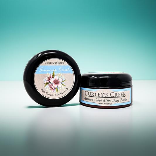 💖 Summer Crush | Goat Milk Body Butter | Handmade Natural Skincare | Allantoin & Pro-Vitamin B5 | 8 Ounces | Curley's Creek