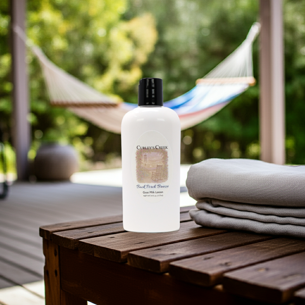 🍃 Back Porch Breeze | Goat Milk Lotion | Nourishing Handmade Body Lotion | 4oz | 8oz | Curley's Creek