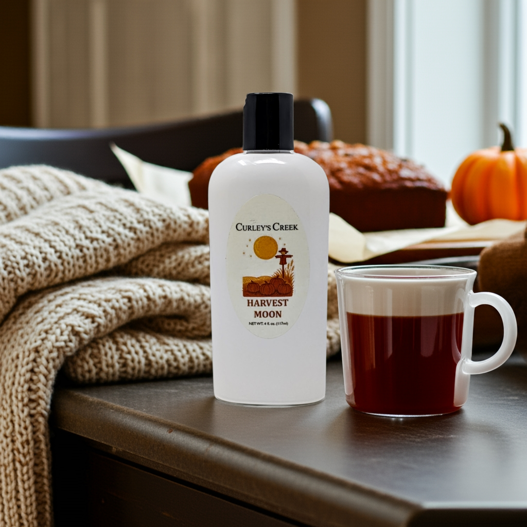 🎃 Harvest Moon | Goat Milk Lotion | Handmade Natural Skincare | 4oz | 8oz | Nourishing & Moisturizing | Curley's Creek
