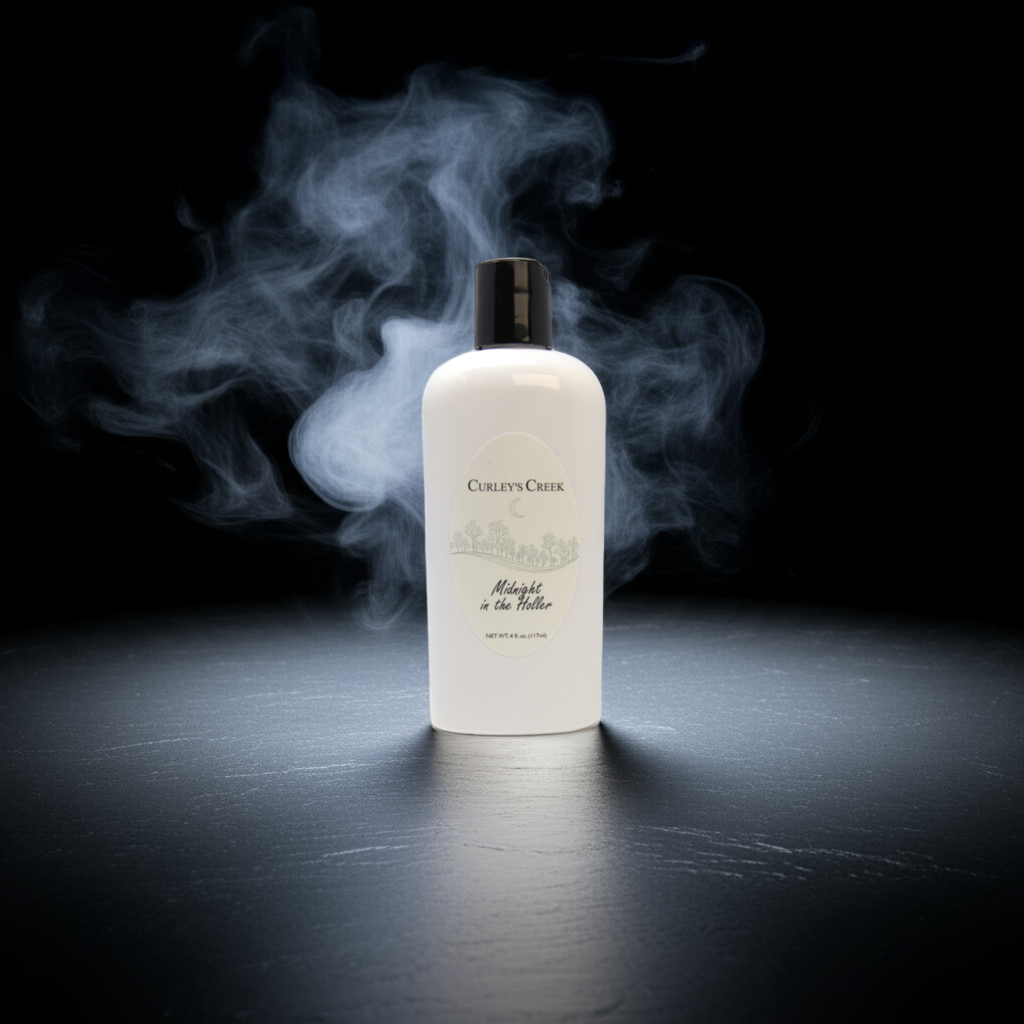 Midnight in the Holler Goat Milk Lotion | Smoky Earthy Hand & Body Moisturizer | 4oz | 8oz | 16oz | Curley's Creek Skincare