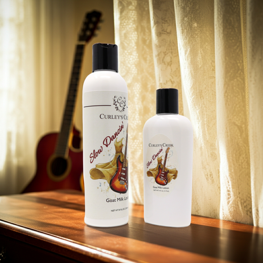🌙 Slow Dancin’ | Goat Milk Lotion | Handmade Natural Moisturizer | 4 Ounce & 8 Ounce | Curley’s Creek