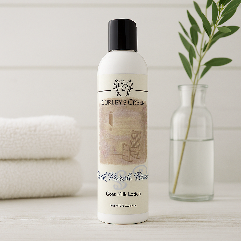 🍃 Back Porch Breeze | Goat Milk Lotion | Nourishing Handmade Body Lotion | 4oz | 8oz | Curley's Creek