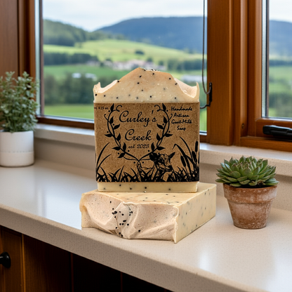 🍦Vanilla Cove | Goat Milk Soap Bar | Handmade Natural Skincare | 4.25 Ounce | Exfoliating | Curley's Creek