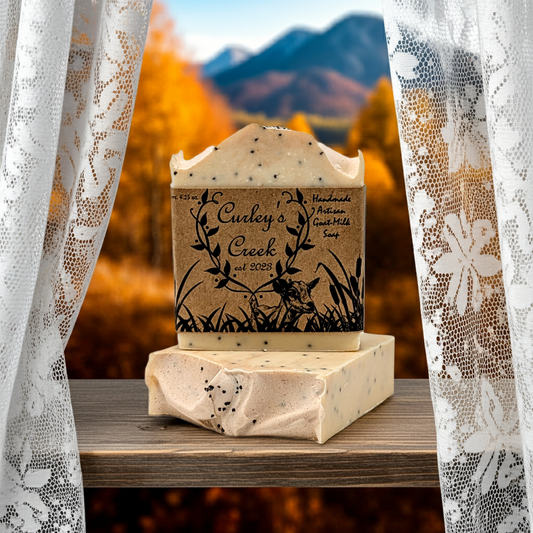🍦Vanilla Cove | Goat Milk Soap Bar | Handmade Natural Skincare | 4.25 Ounce | Exfoliating | Curley's Creek