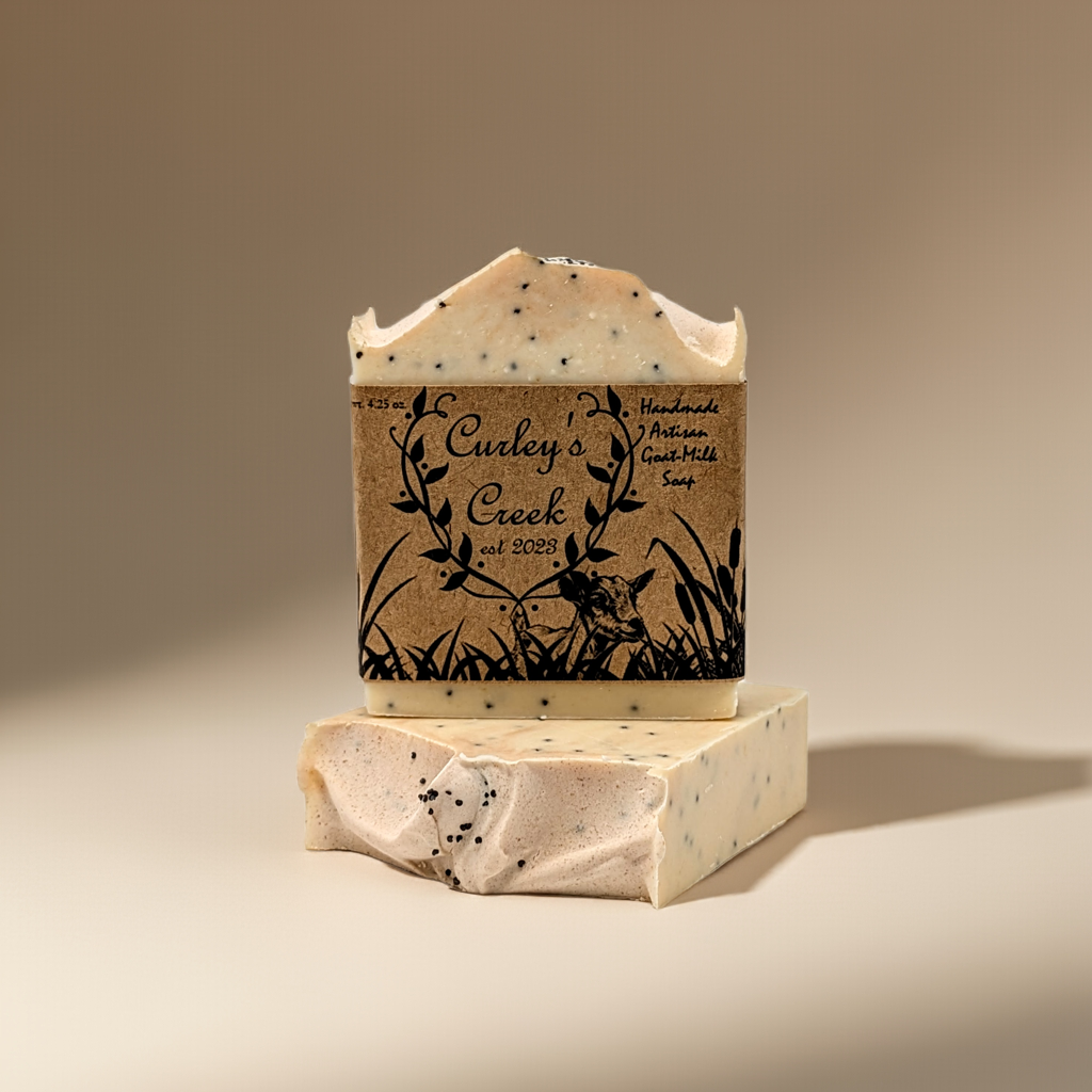 🍦Vanilla Cove | Goat Milk Soap Bar | Handmade Natural Skincare | 4.25 Ounce | Exfoliating | Curley's Creek