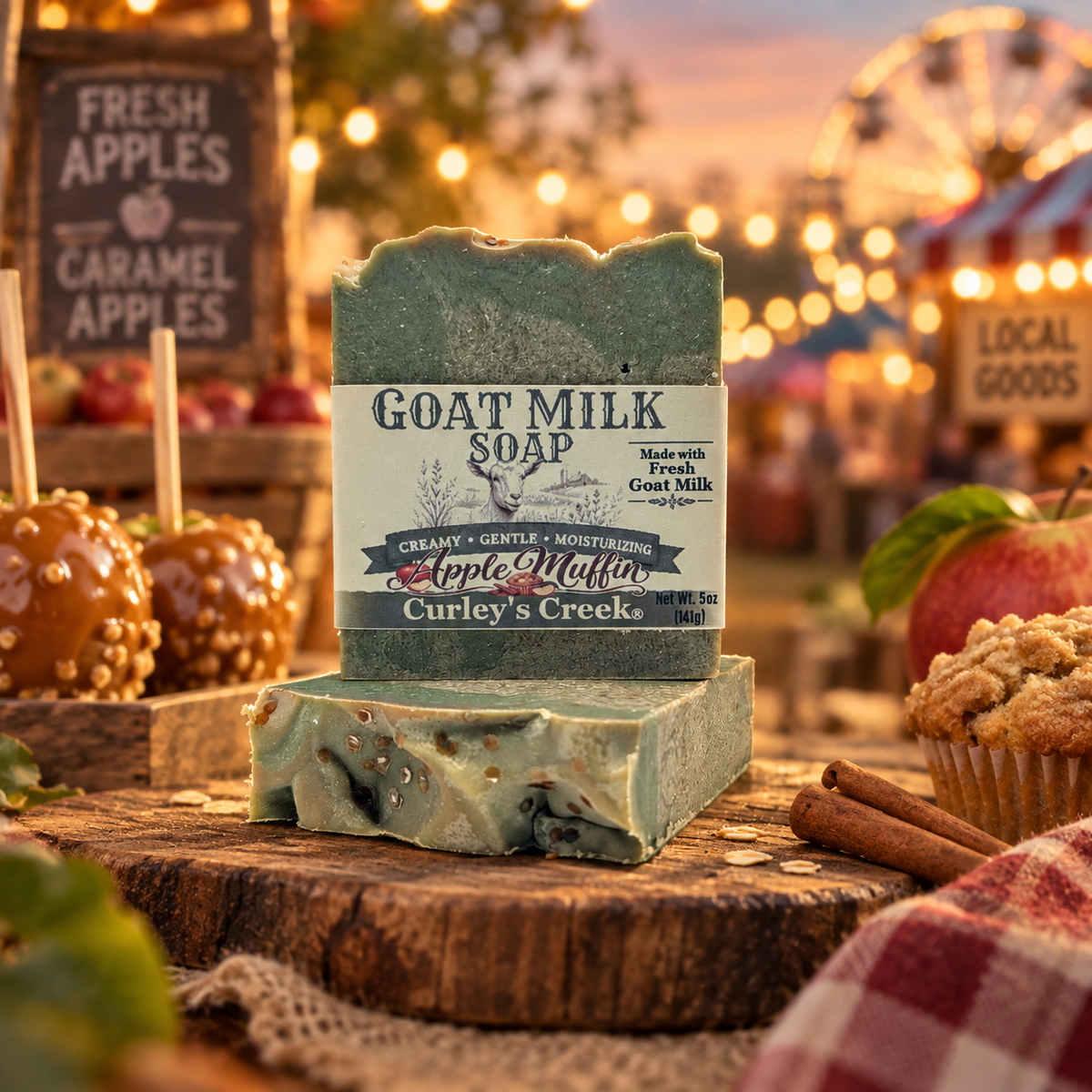 Goat Milk Soap | Apple Muffin | Handmade Natural Skincare | Curley's Creek®