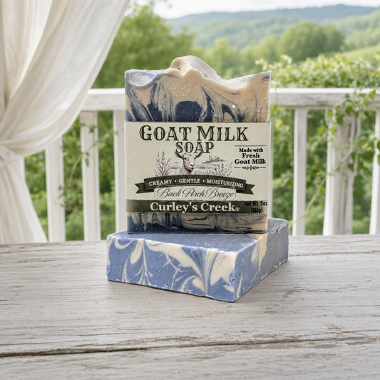 Goat Milk Soap | Back Porch Breeze | Handmade Natural Skincare | Warm Fruit & Floral | Curley’s Creek®