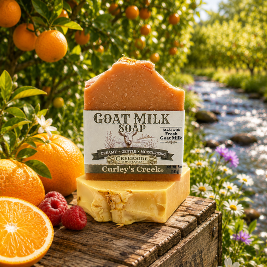 Goat Milk Soap | Creekside Orchard | Handmade Natural Skincare | Bright Citrus & Berry | Curley’s Creek®