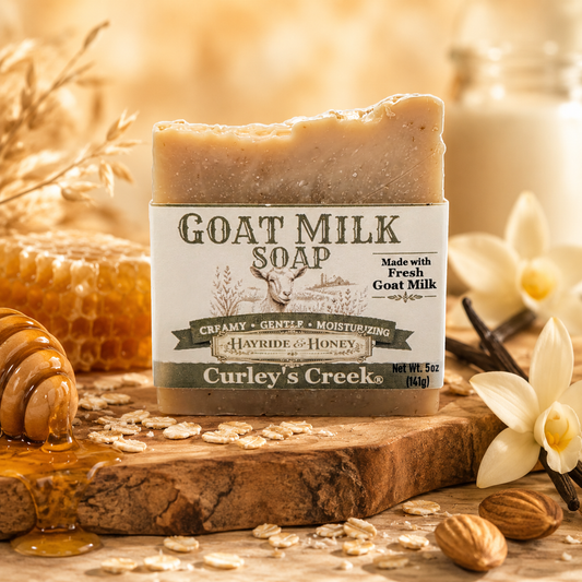 Goat Milk Soap | Hayride & Honey | Handmade Natural Skincare | Cozy Oatmilk & Vanilla | Curley’s Creek®