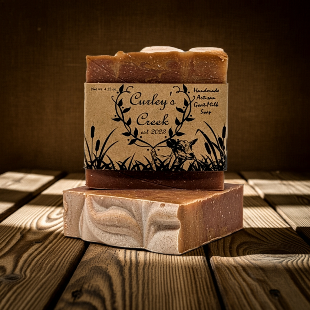🎃 Harvest Moon | Goat Milk Soap | Handmade Natural Skincare | 4.25oz | Gentle & Moisturizing | Curley’s Creek