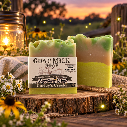 Goat Milk Soap | Lightning Bug | Handmade Natural Skincare | Floral & Amber Glow | Curley’s Creek®