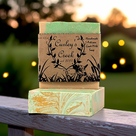 ✨ Lightning Bug | Goat Milk Soap Bar | Handmade Natural Skincare | 4.25 Ounce | Refreshing | Curley's Creek