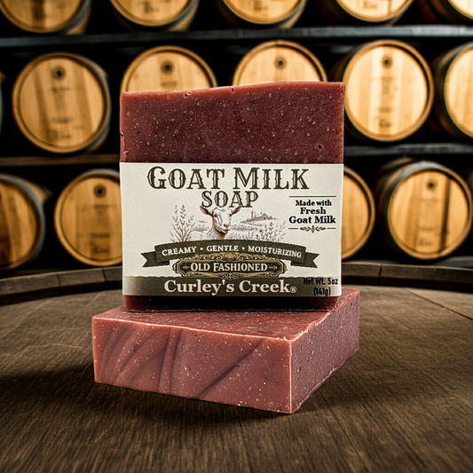 Goat Milk Soap | Old Fashioned | Handmade Exfoliating Soap | Bourbon & Oak | Curley’s Creek®