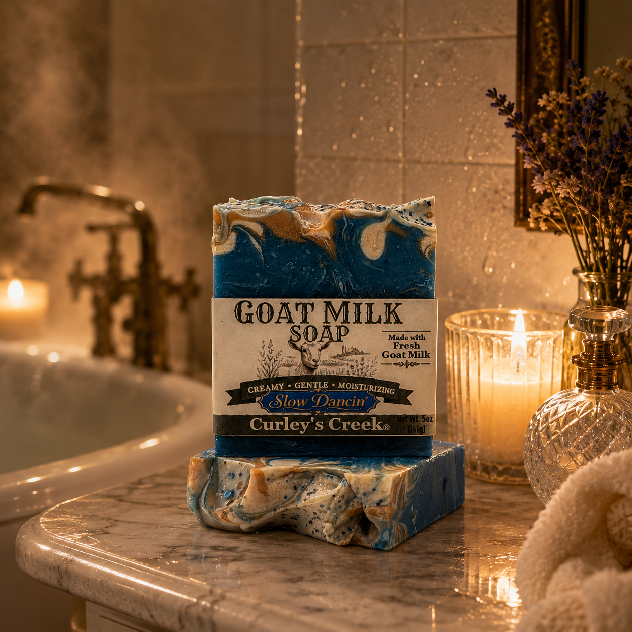 Goat Milk Soap | Slow Dancin' | Handmade Natural Skincare | Romantic Floral & Vanilla | Curley’s Creek®