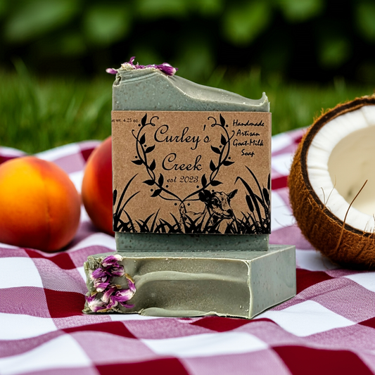💖 Summer Crush | Goat Milk Soap Bar | Handmade Natural Skincare | 4.25 Ounce | Nourishing | Curley's Creek