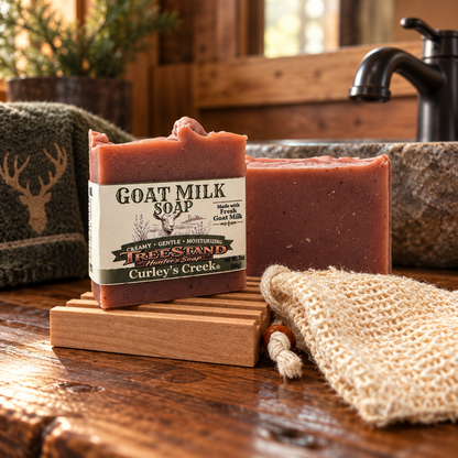 Goat Milk Soap | TreeStand | Unscented Hunter's Soap | Natural Handmade Skincare | Curley's Creek®