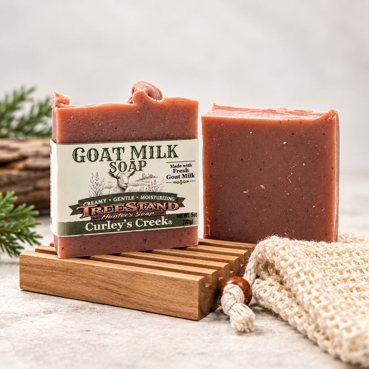 Goat Milk Soap | TreeStand | Unscented Hunter's Soap | Natural Handmade Skincare | Curley's Creek®