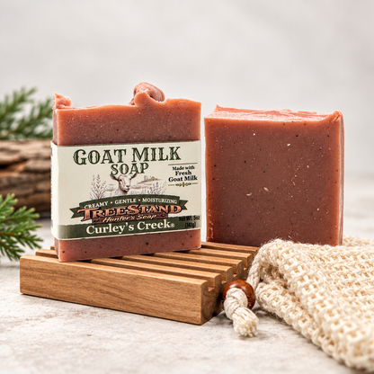 Goat Milk Soap | TreeStand | Unscented Hunter's Soap | Natural Handmade Skincare | Curley's Creek®