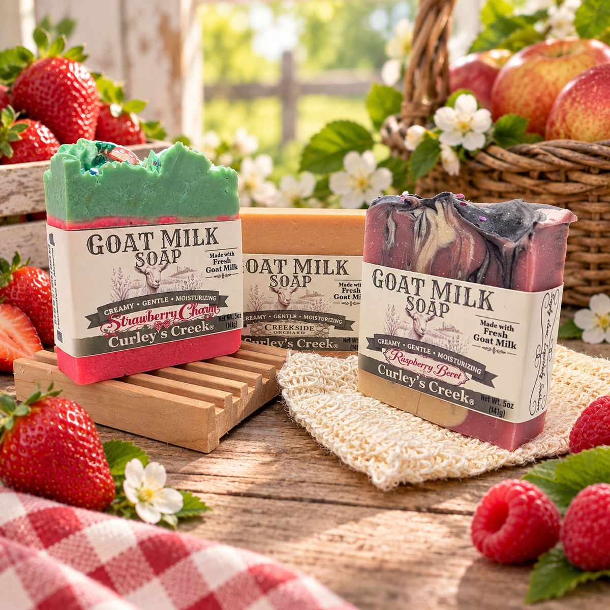Goat Milk Soap Bundle | 🍊Fruit Basket Bundle | Fruity | Curley's Creek®