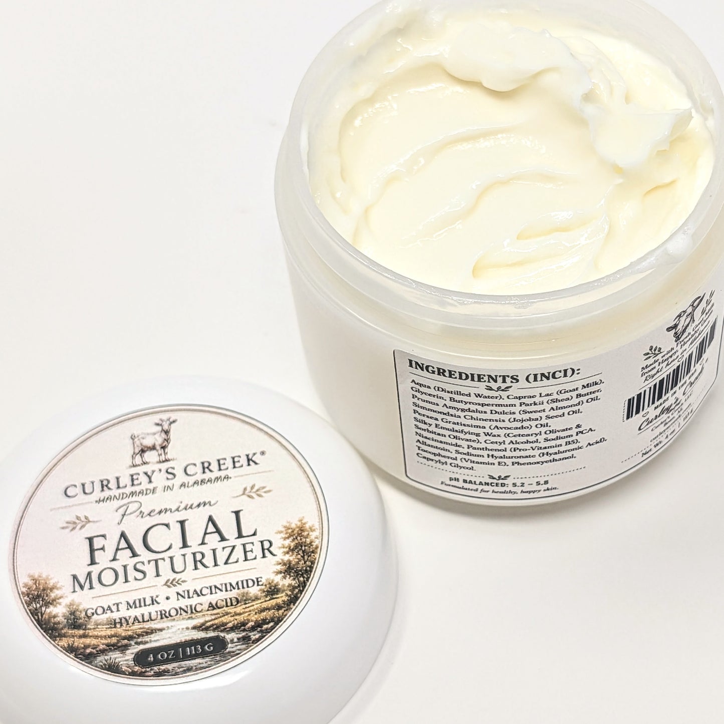 Premium Goat Milk Facial Moisturizer | Deep Hydration Face Cream | Curley’s Creek®