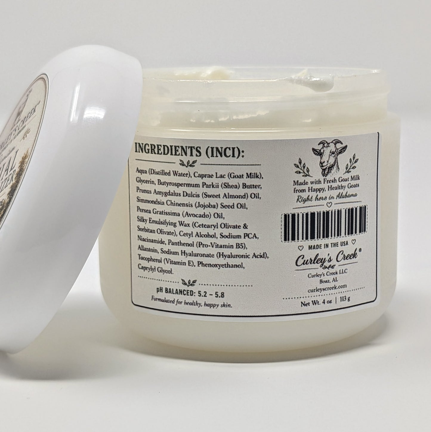 Premium Goat Milk Facial Moisturizer | Deep Hydration Face Cream | Curley’s Creek®