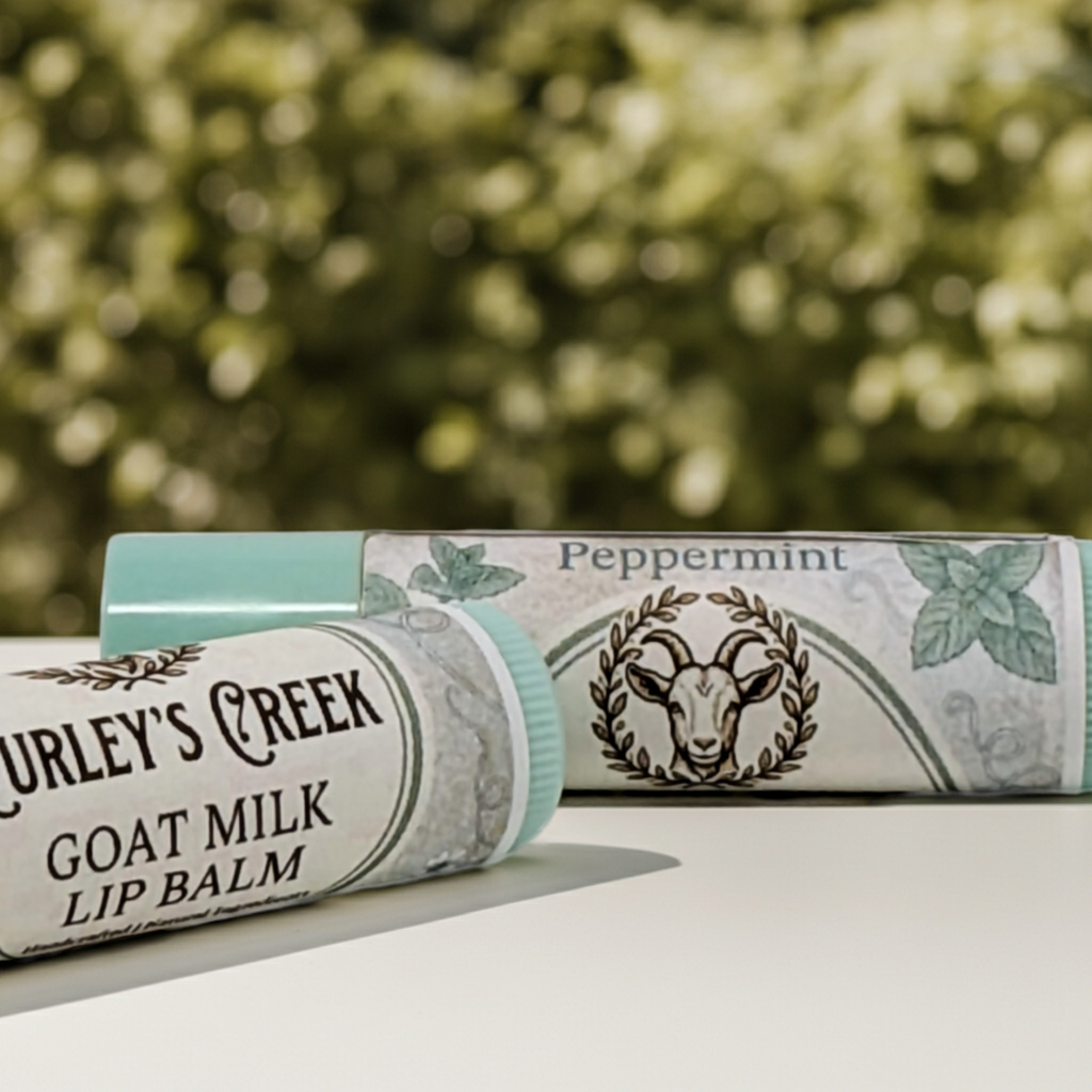 🌿 Peppermint | Goat Milk Lip Balm | Handmade Natural Skincare | Curley’s Creek