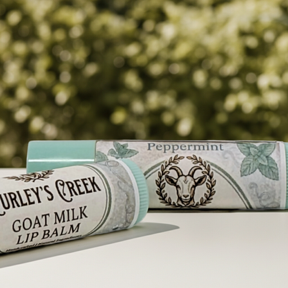 🌿 Peppermint | Goat Milk Lip Balm | Handmade Natural Skincare | Curley’s Creek