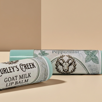 🌿 Peppermint | Goat Milk Lip Balm | Handmade Natural Skincare | Curley’s Creek