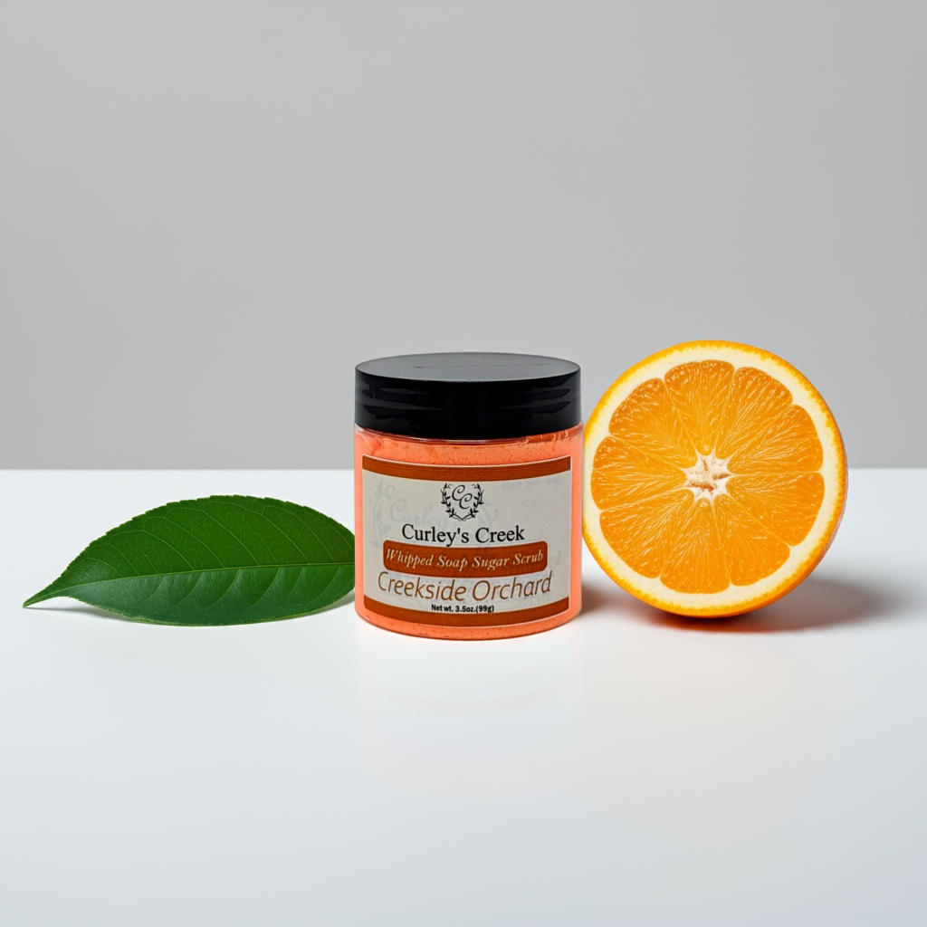 🍏 Creekside Orchard | Whipped Soap Sugar Scrub | Fresh Citrus Blend | 3.5oz | 7oz | Curley's Creek