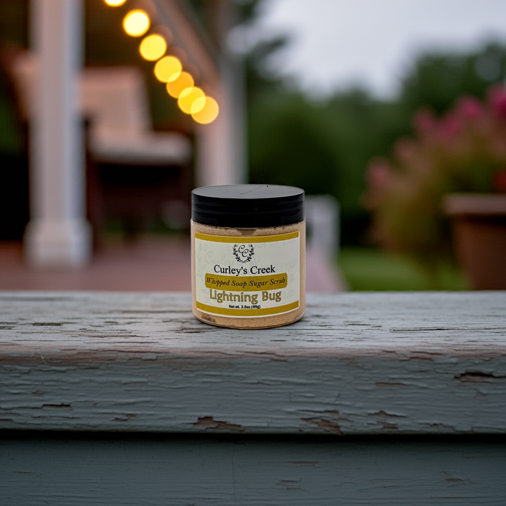 ✨ Lightning Bug | Whipped Soap Sugar Scrub | Fresh Citrus Blend | 3.5oz | 7oz | Curley's Creek