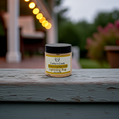 ✨ Lightning Bug | Whipped Soap Sugar Scrub | Fresh Citrus Blend | 3.5oz | 7oz | Curley's Creek