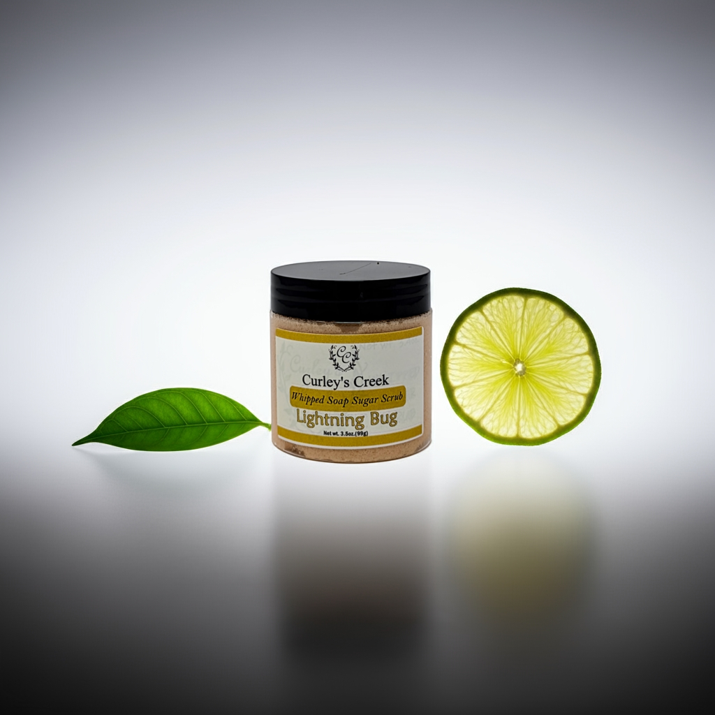 ✨ Lightning Bug | Whipped Soap Sugar Scrub | Fresh Citrus Blend | 3.5oz | 7oz | Curley's Creek