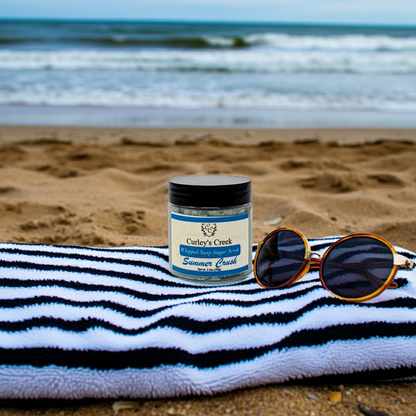 💖 Summer Crush | Whipped Soap Sugar Scrub | Pistachio & Coconut | 3.5oz | 7oz | Curley's Creek