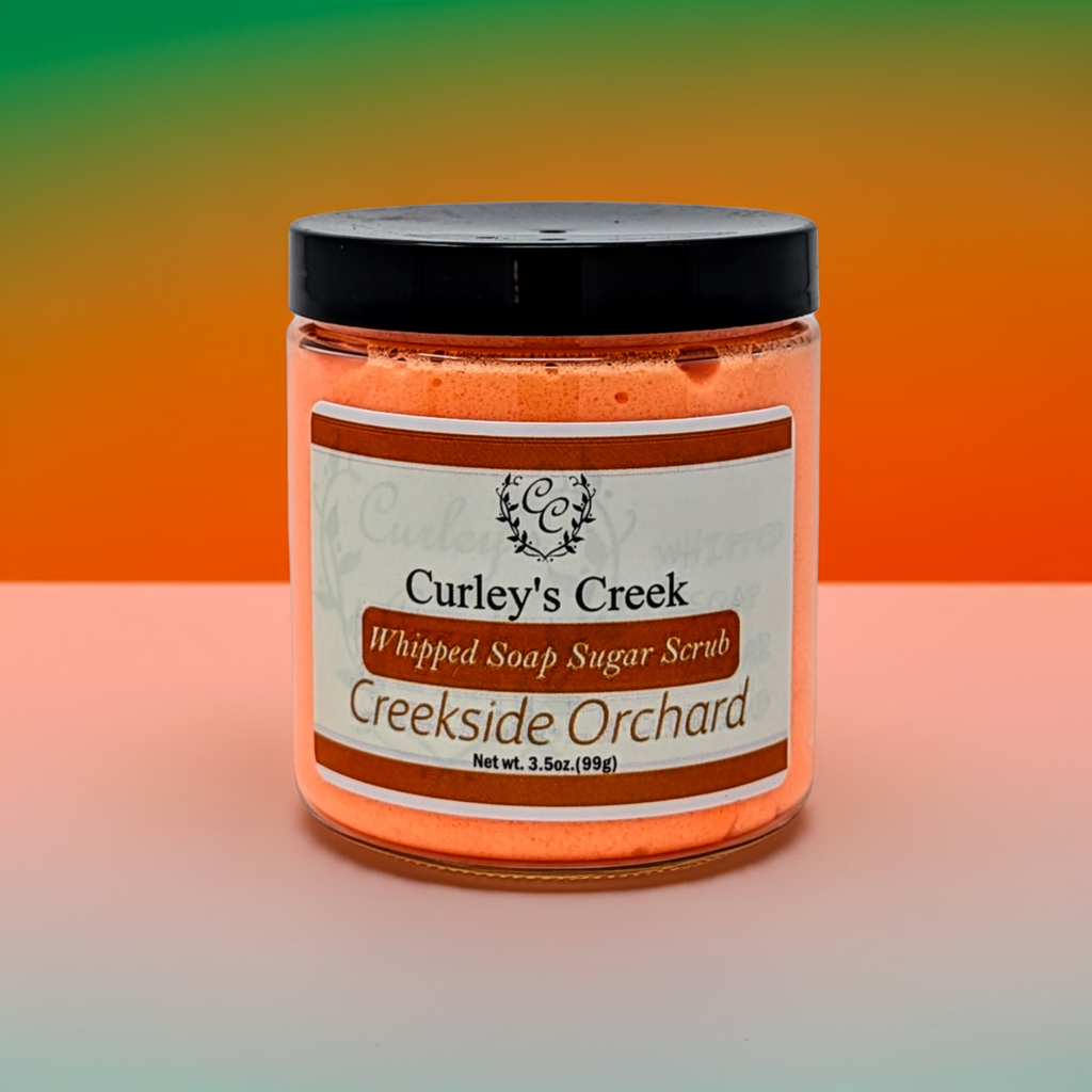 🍏 Creekside Orchard | Whipped Soap Sugar Scrub | Fresh Citrus Blend | 3.5oz | 7oz | Curley's Creek