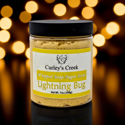 ✨ Lightning Bug | Whipped Soap Sugar Scrub | Fresh Citrus Blend | 3.5oz | 7oz | Curley's Creek