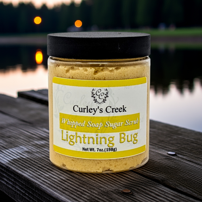 ✨ Lightning Bug | Whipped Soap Sugar Scrub | Fresh Citrus Blend | 3.5oz | 7oz | Curley's Creek