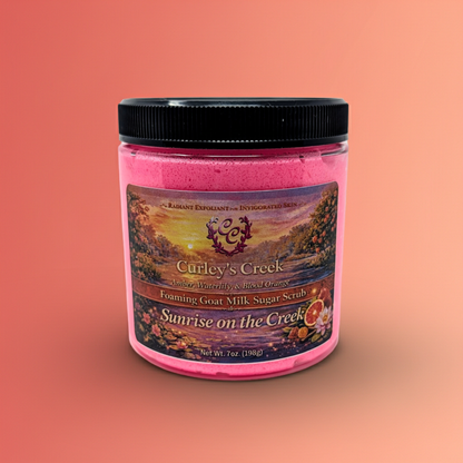 Goat Milk Foaming Sugar Scrub | Sunrise on the Creek | Citrus Floral | Curley’s Creek®
