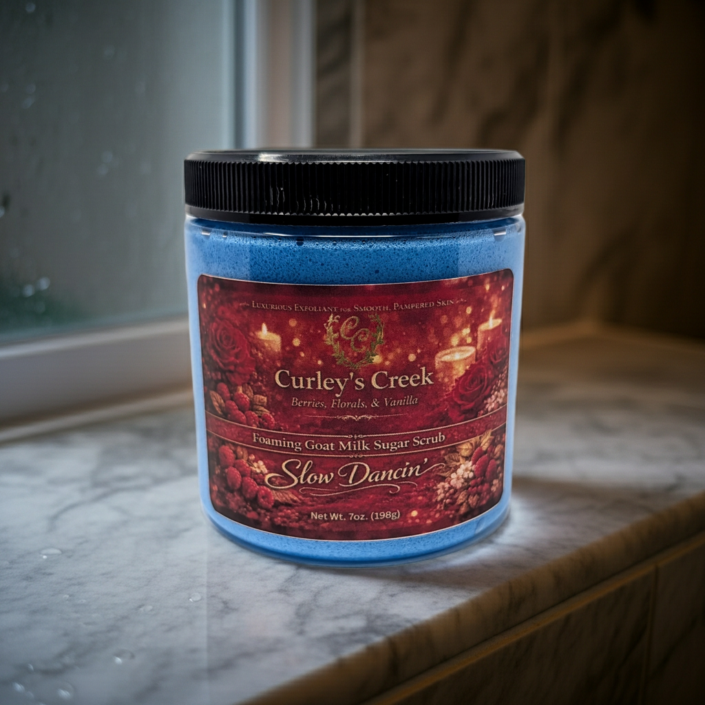Goat Milk Foaming Sugar Scrub | Slow Dancin' | Handmade Natural Skincare | Curley’s Creek®